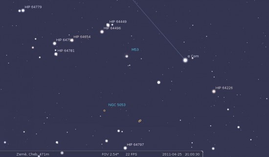Okolí hvězdokupy M53